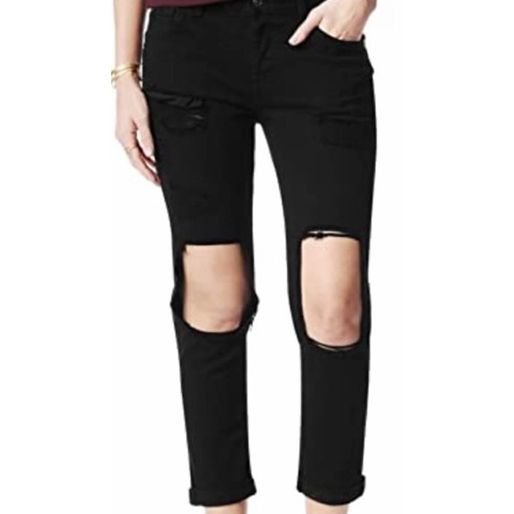 NWT 7 FOR ALL MANKIND | Black Josefina Jeans | Sz. 24